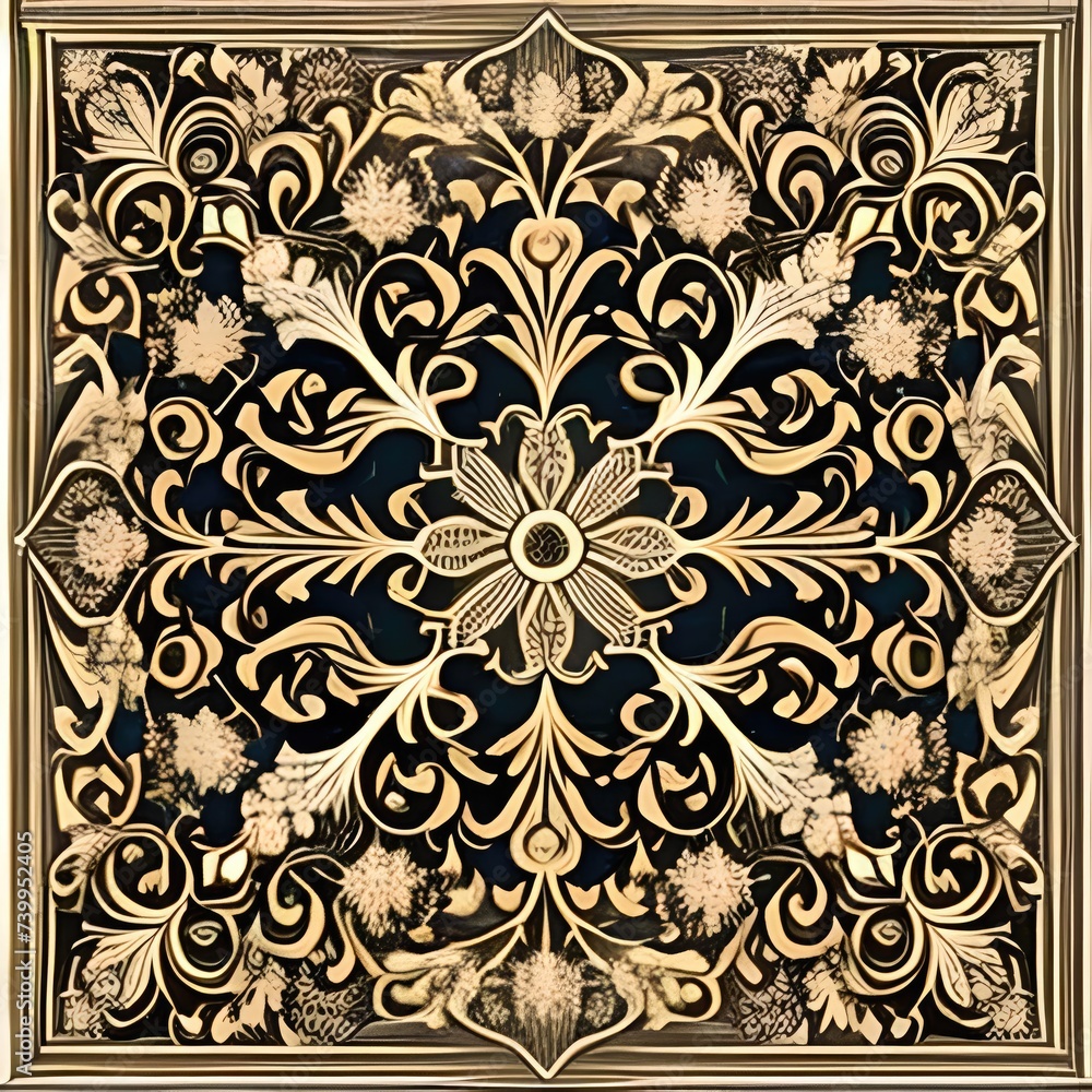 seamless pattern with elements with flowers seamless pattern with elements with flowers