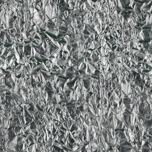 Crumpled aluminum foil texture