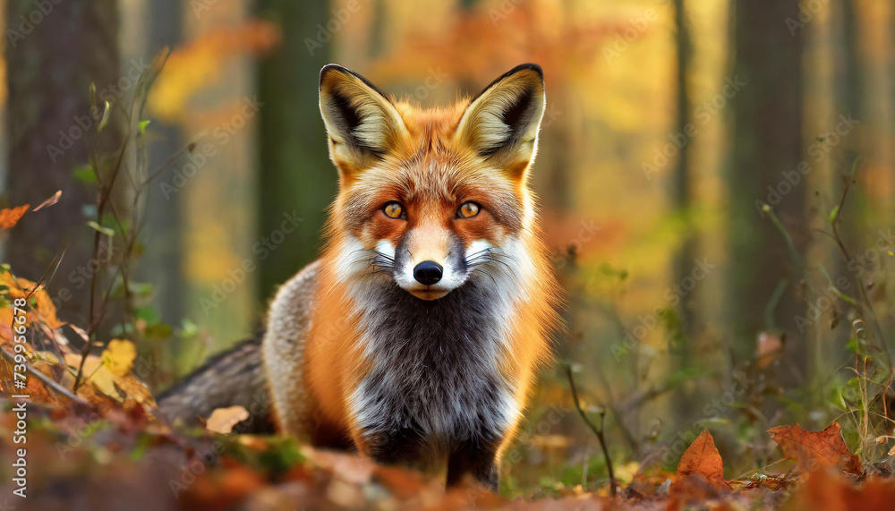 red fox in the woods red fox in the woods