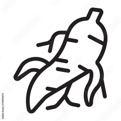 ginseng line icon