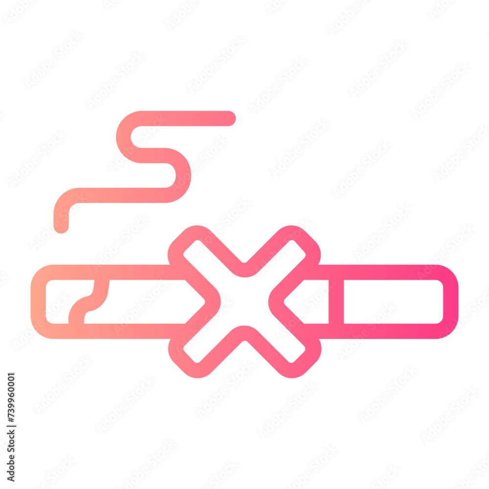 Fototapeta premium no smoking gradient icon
