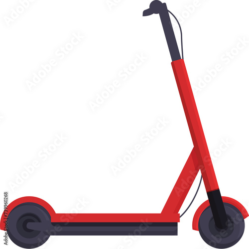 Modern red scooter icon cartoon vector. Traffic drive. Urban travel moped