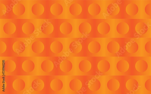 Orange concave circular shapes background. Seamless circular shapes, verticle repeat pattern, tiles. 
Editable template. EPS 10