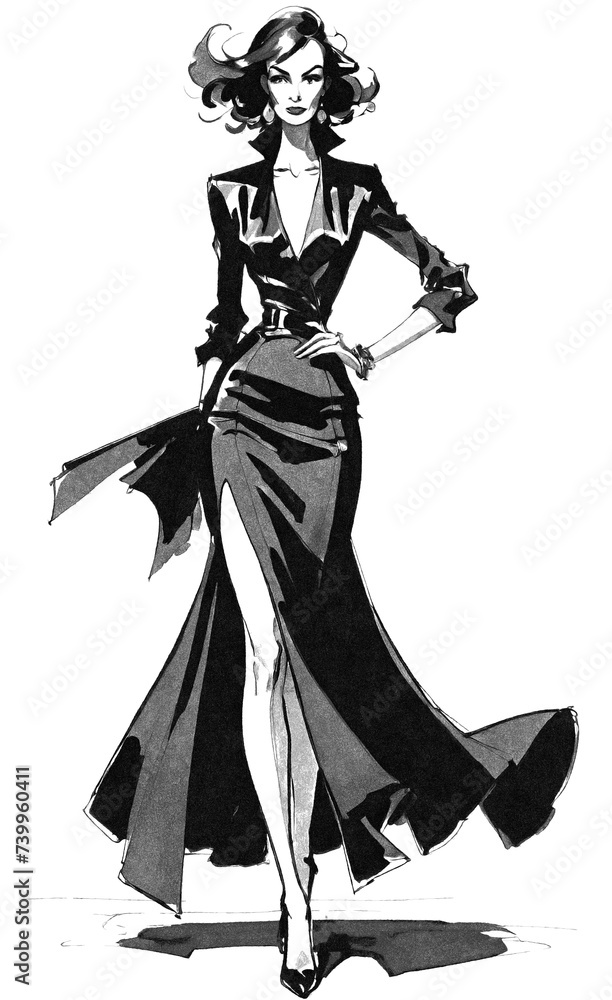 The Fashion Muse: A Sketch of Style and Confidence The Fashion Muse: A Sketch of Style and Confidence