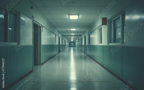 Blur image background of corridor in ho
