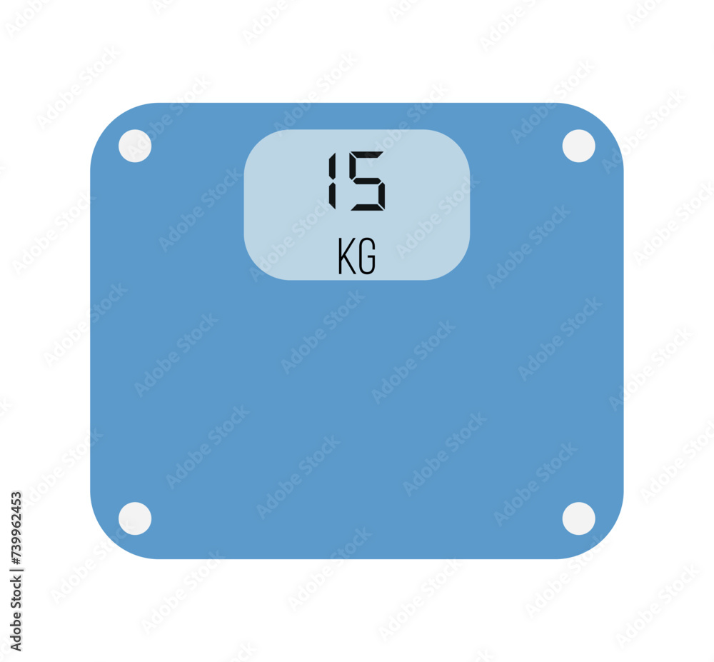 Digital scale 15 kg. Scale vector design for weighing isolated on light background Digital scale 15 kg. Scale vector design for weighing isolated on light background