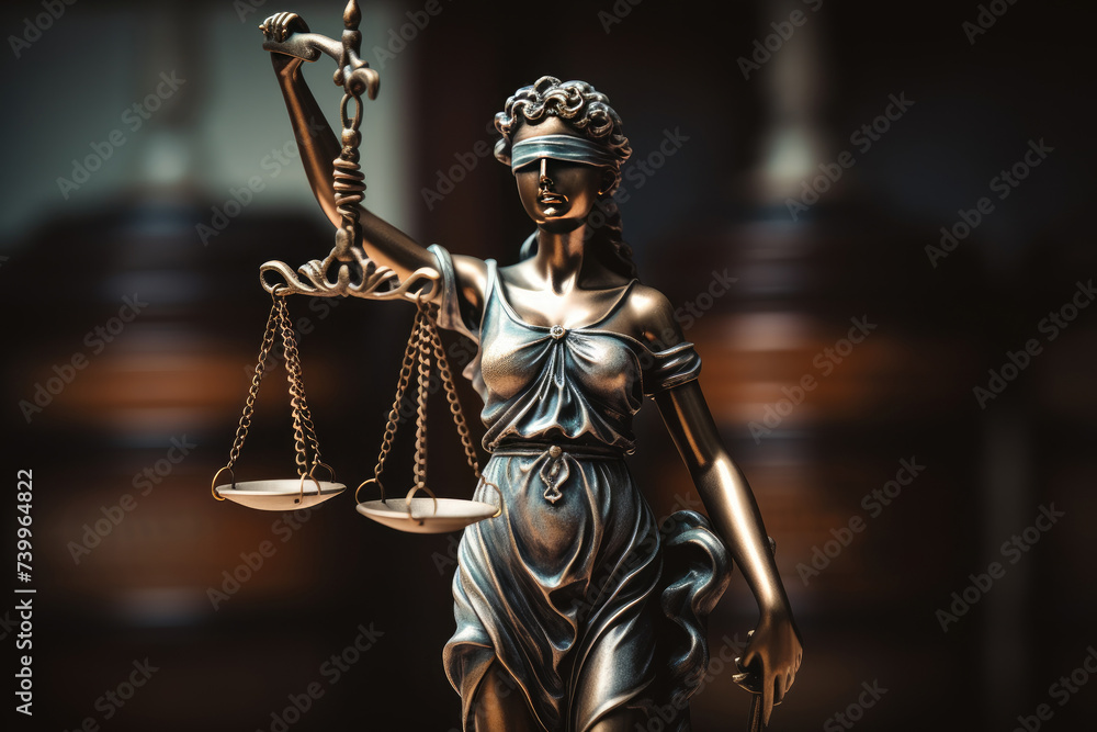 Closeup of Themis statue, concept of law and justice Closeup of Themis statue, concept of law and justice