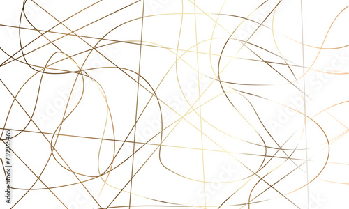 Seamless luxury wavy curve geometric premium golden random chaotic lines on transparent background. Luxury banner presentation gold wave line vector, illustration.