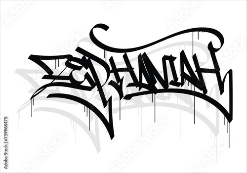 ZEPHANIAH bible name graffiti tag style photo