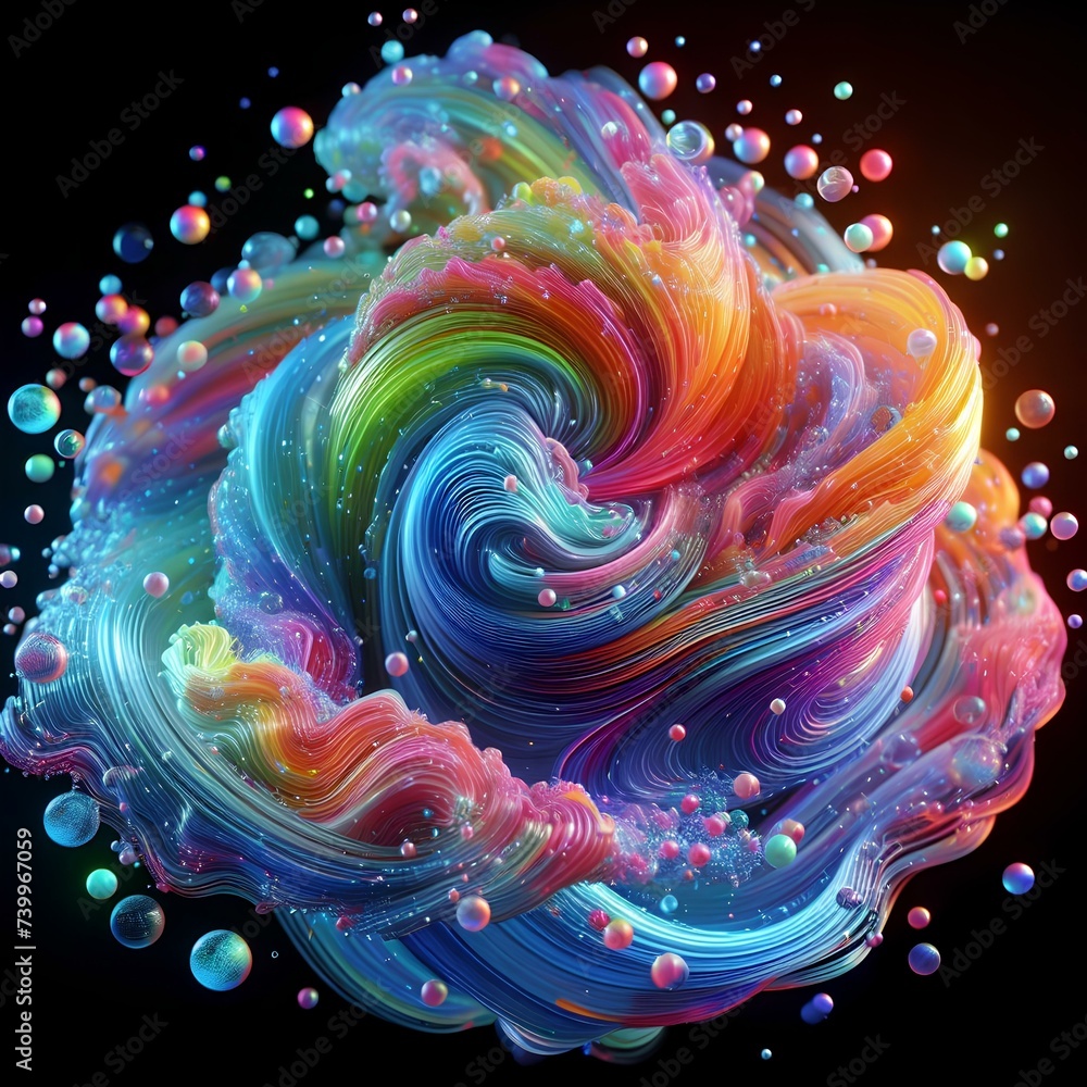 abstract fractal burst. abstract colour splash illustration, multicolor psychedelic fluid forms. Generated ai. abstract fractal burst. abstract colour splash illustration, multicolor psychedelic fluid forms. Generated ai.