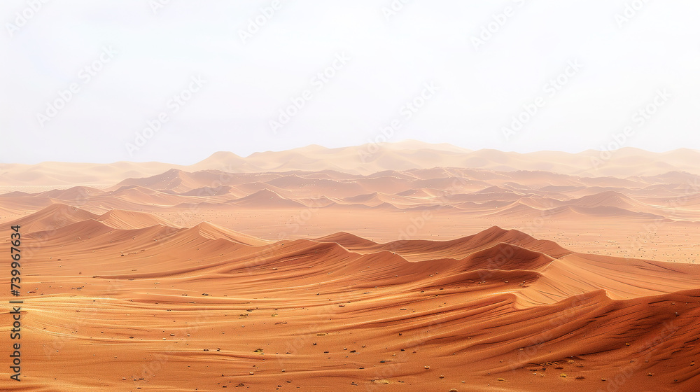 Naklejka premium brown desert under bright sky during daytime 