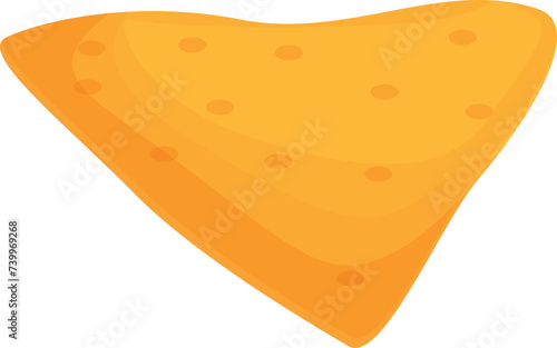 Mexican nachos icon cartoon vector. Party day. Flying dish traditional