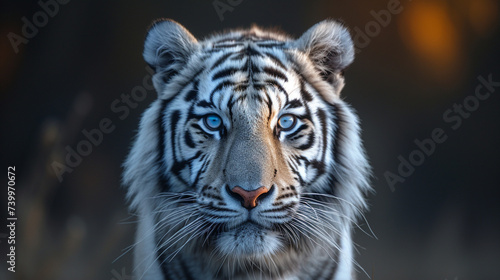 white tiger captured by a professional camera, full color, very detailed