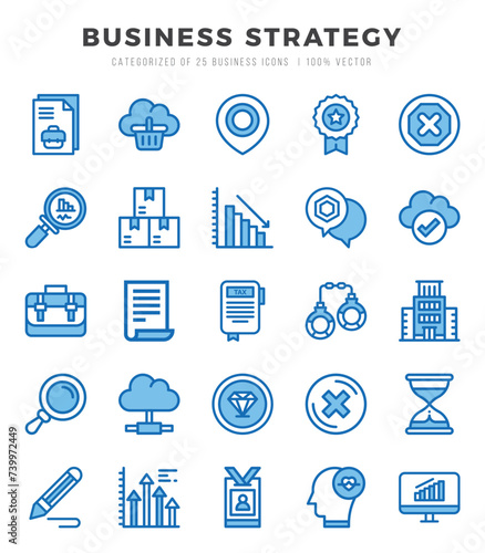 Business Strategy icon pack for your website. mobile. presentation. and logo design.