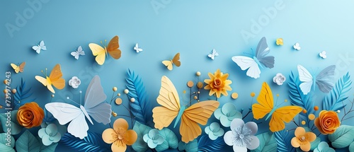 Butterflies & Flowers: Motherhood's Nature Paper Cut

 photo