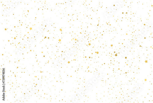 Holiday confetti golden stars decoration