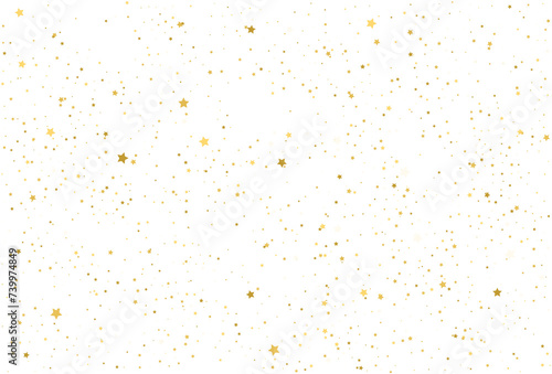 Holiday confetti golden stars decoration