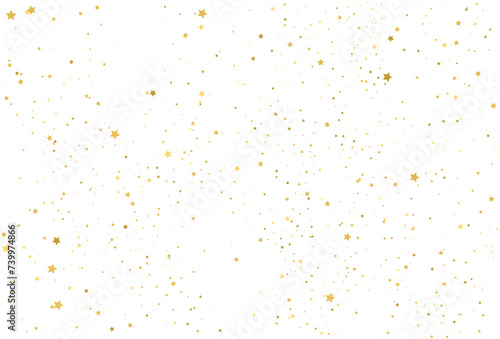 Holiday confetti golden stars decoration