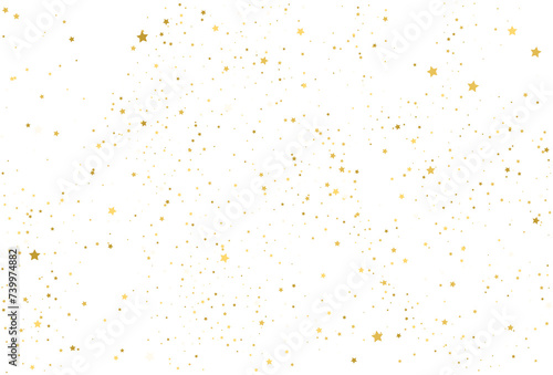 Holiday confetti golden stars decoration