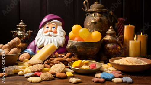 Sinterklaas background with pepernoten.