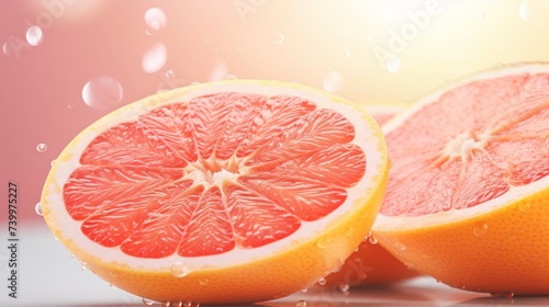 Fresh red grapefruit abstract background.