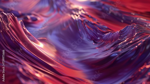 vibrant liquid texture with dynamic movement in purple and red hues