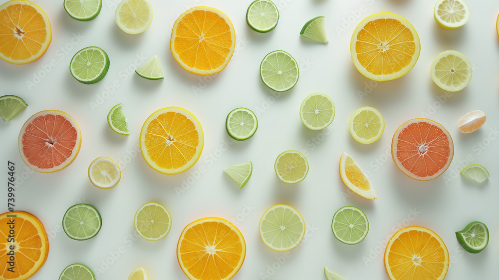 Citrus Medley on a Bright Surface Citrus Medley on a Bright Surface