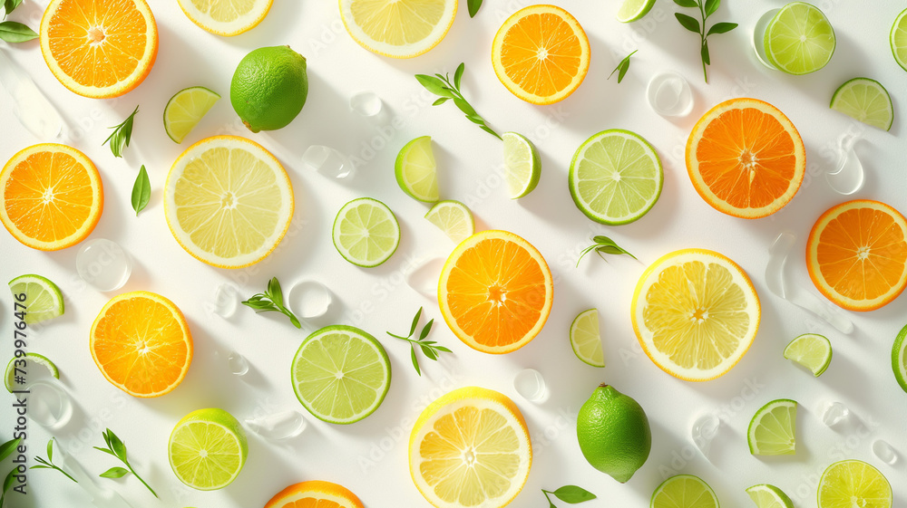 Citrus Freshness on a Bright Background Citrus Freshness on a Bright Background