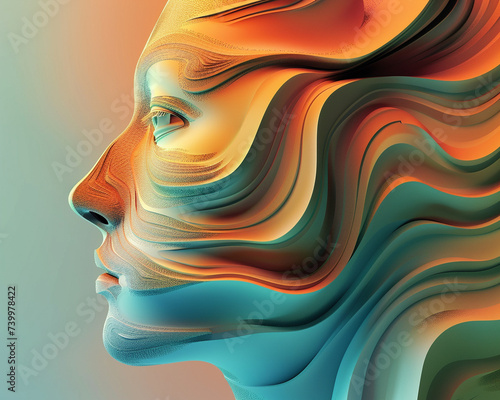 AI generated 3D art abstract and mesmerizing