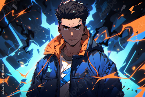 man with a furious expression