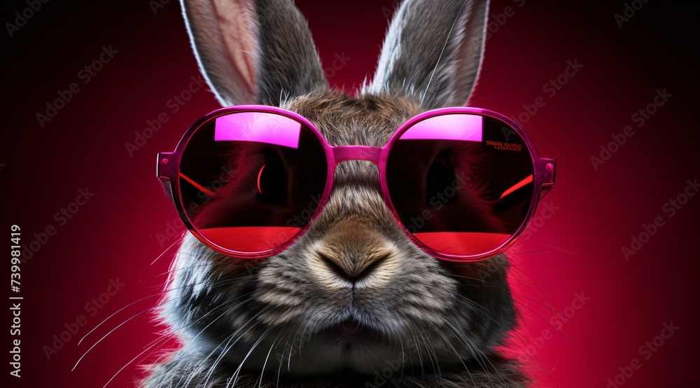 a rabbit wearing sunglasses