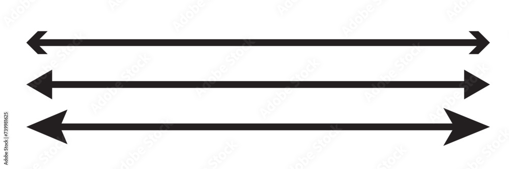 Straight long double vector arrow set Straight long double vector arrow set