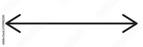 Straight long double vector arrow icon