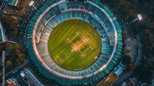 Top view of a cricket stadium