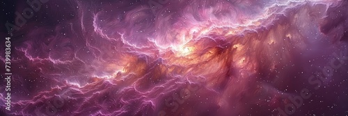 Cosmic nebula pattern with swirling gas clouds in space, Background Image, Background For Banner
