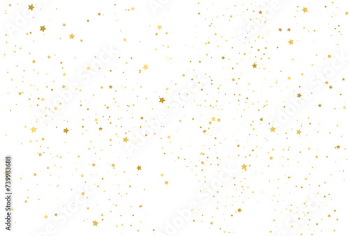 Holiday confetti golden stars decoration