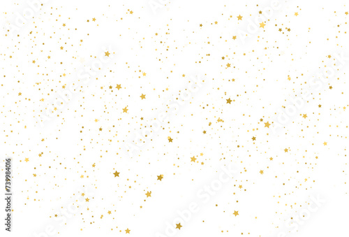 Holiday confetti golden stars decoration