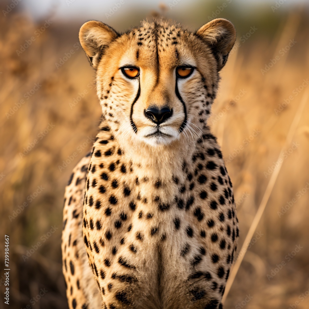 a cheetah standing in tall grass a cheetah standing in tall grass