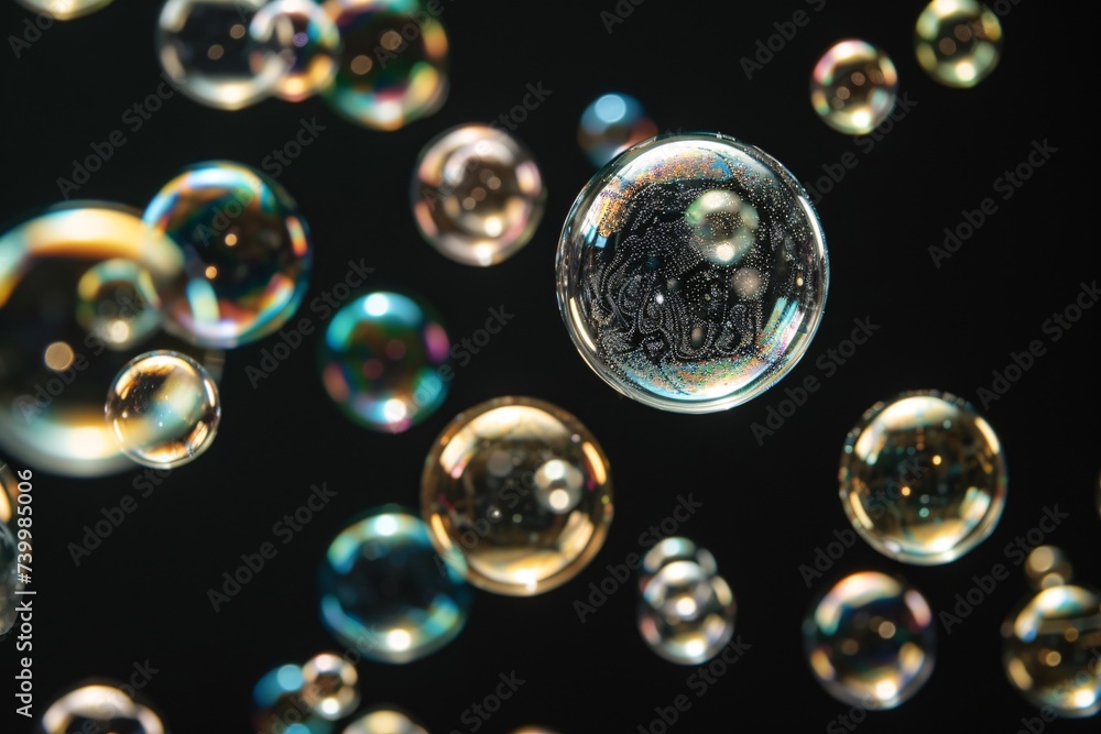 a group of bubbles floating in the air a group of bubbles floating in the air