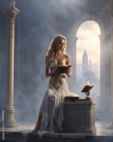 Statue of Greek Goddess Blonde