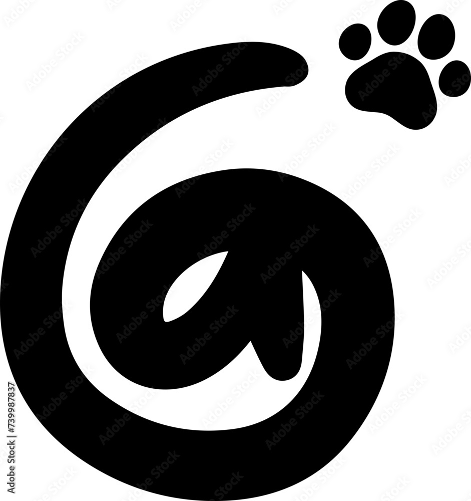 cute paw footprint lettter at sign symbol cute paw footprint lettter at sign symbol