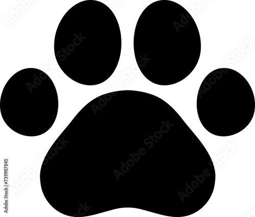 dot cute paw footprint lettter sign symbol