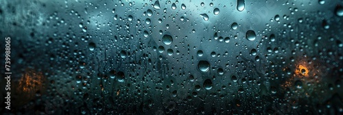 Glistening, clear, raindrop-covered window texture, Background Image, Background For Banner photo