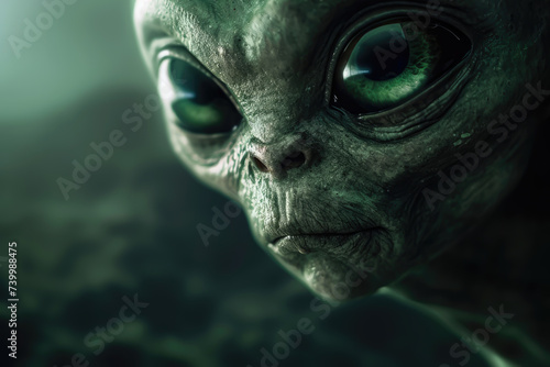 close up of a common extraterrestrial face