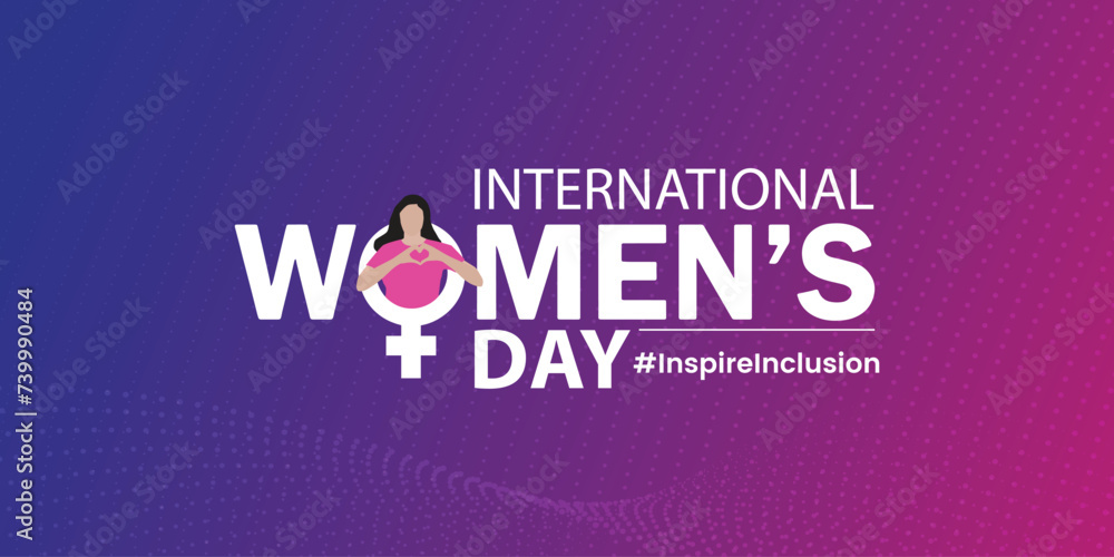 International Women's Day concept poster. 2024 Women's Day campaign theme- #InspireInclusion, Females for feminism, independence, sisterhood, empowerment, activism for women's rights