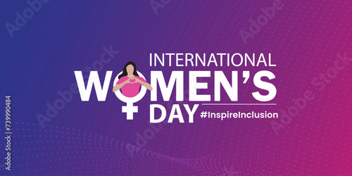 International Women's Day concept poster. 2024 Women's Day campaign theme- #InspireInclusion, Females for feminism, independence, sisterhood, empowerment, activism for women's rights