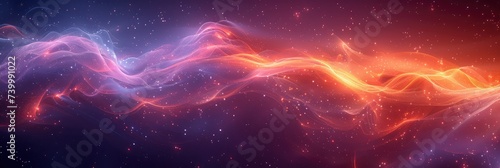 Neon light abstract pattern with glowing lines and shapes, Background Image, Background For Banner