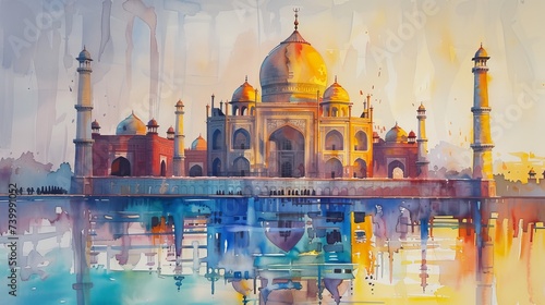 Architectural wonders around the world in watercolor a global tour #739991052
