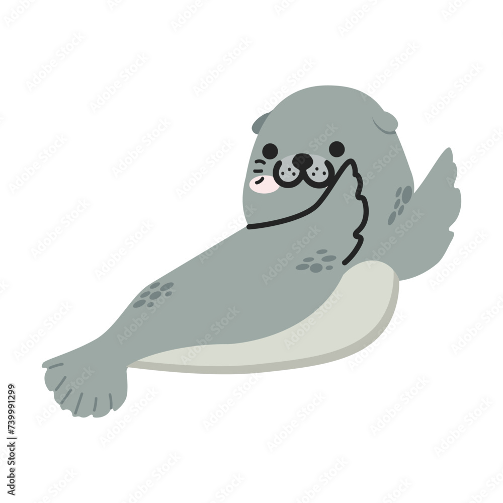 Cute Seal animal cartoon dab Cute Seal animal cartoon dab
