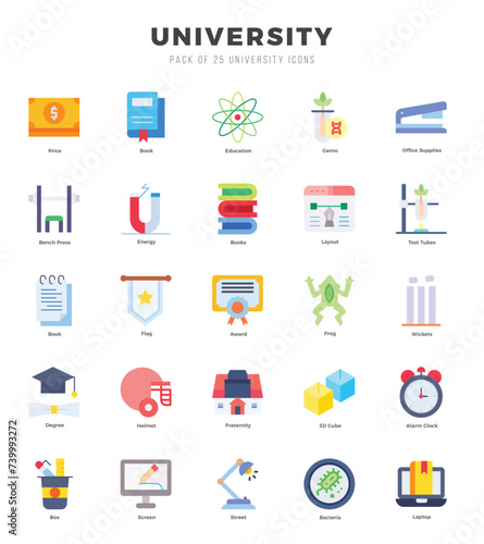 icons set. University for web. app. vector illustration.